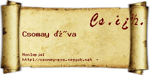 Csomay Éva névjegykártya