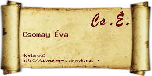 Csomay Éva névjegykártya