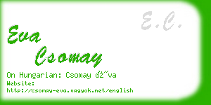 eva csomay business card